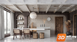 Dining Table Set Skp Files